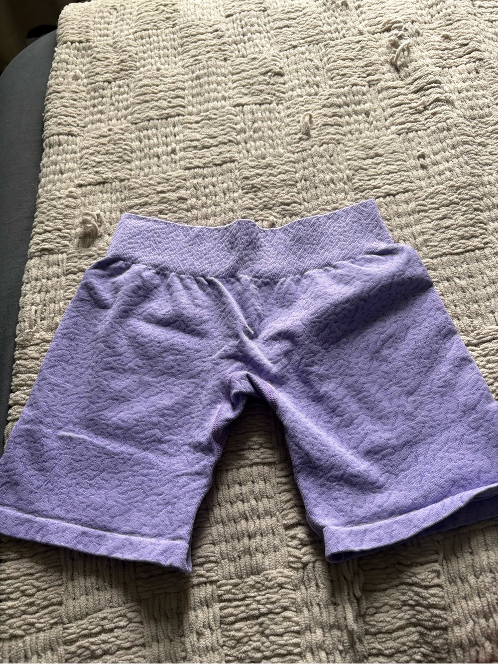 NVGTN Lavender Athletic High-Waist Textured Shorts